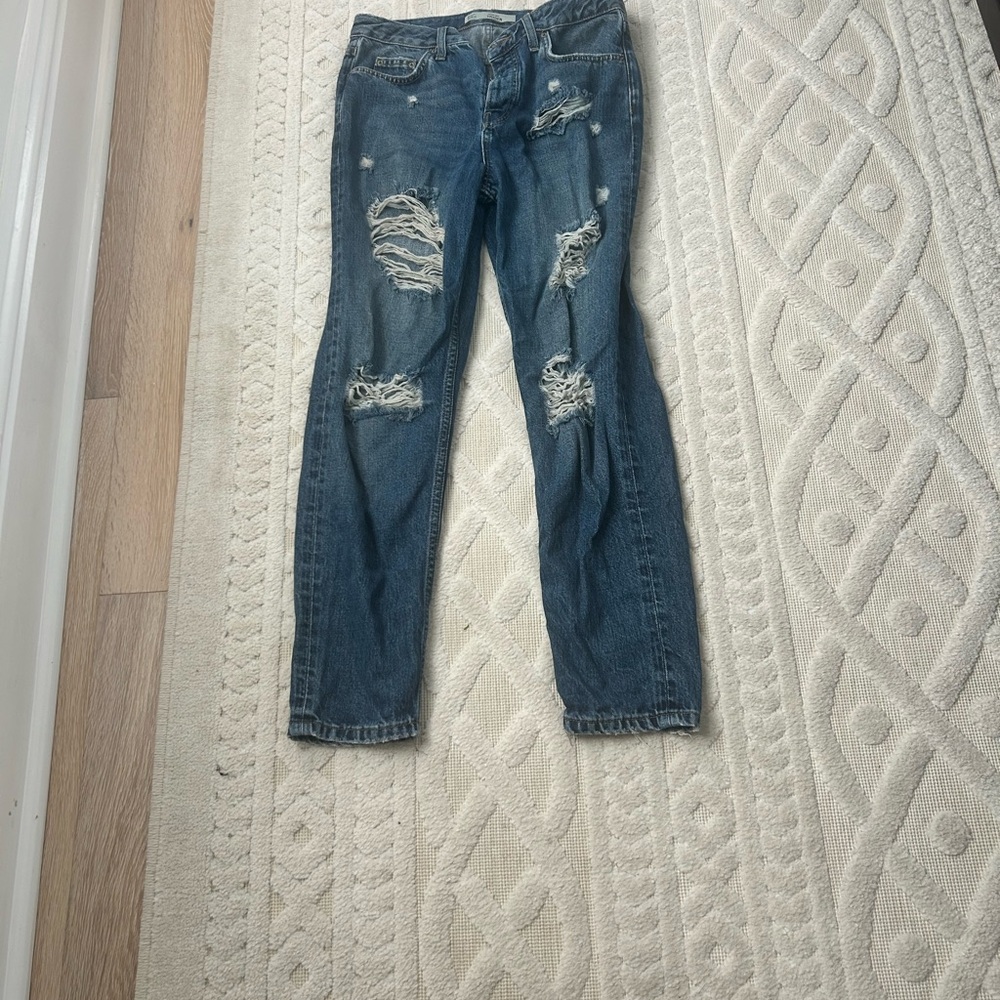 Topshop Hayden Light Blue Moto Jeans
